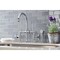 Kingston Brass KS2331RX Industrial Style Bridge Kitchen Faucet with Brass Sprayer, Polished Chrome KS2331RX - alternate 4